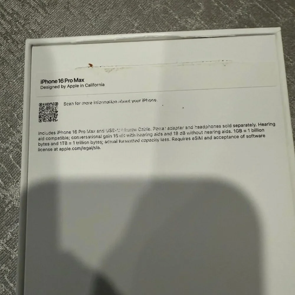 iPhone 16 Pro Max Empty box only